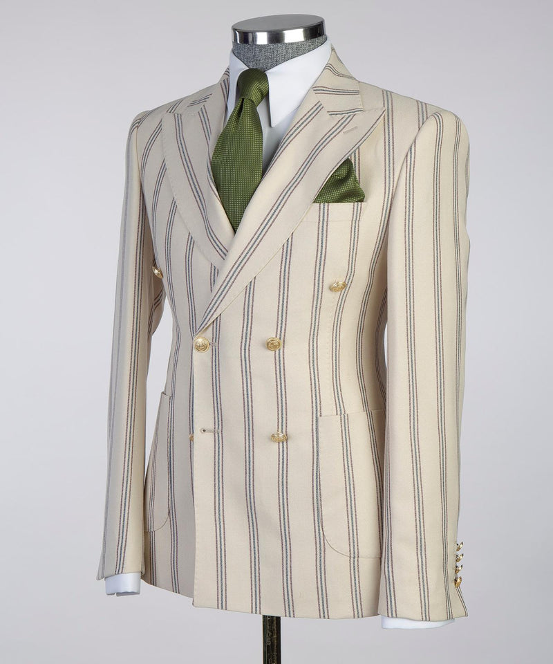 Sartoria Beige Double Breasted Suit 