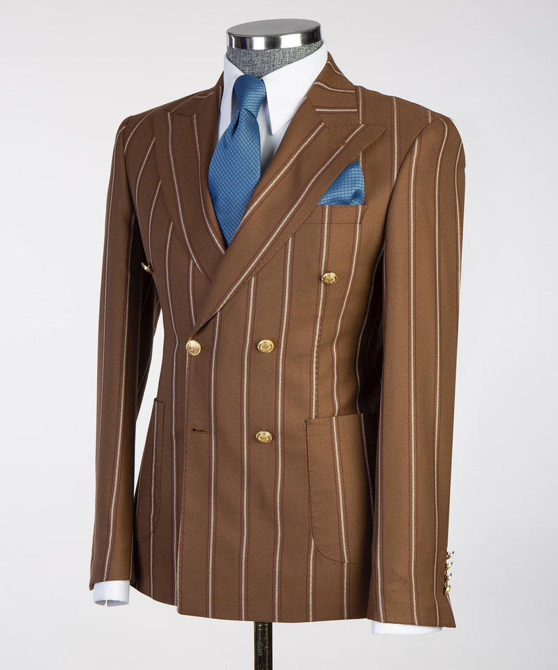 Sartoria Brown Double Breasted Suit 