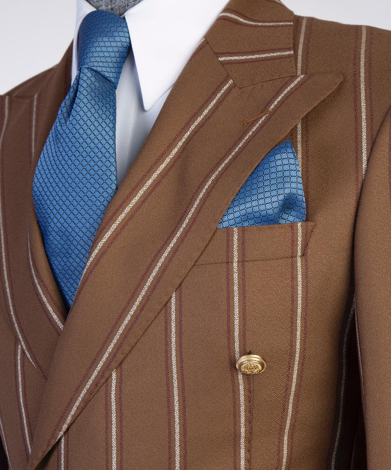 Sartoria Brown Double Breasted Suit 