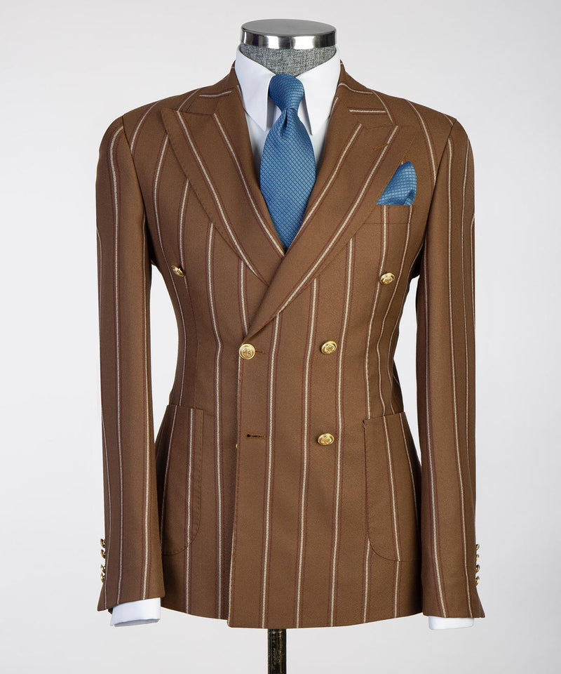 Sartoria Brown Double Breasted Suit 