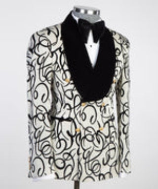 Scribble Art Tuxedo Jacket