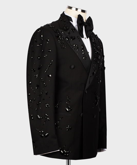 Shadow Luxe Black Crystal Embellished Tuxedo