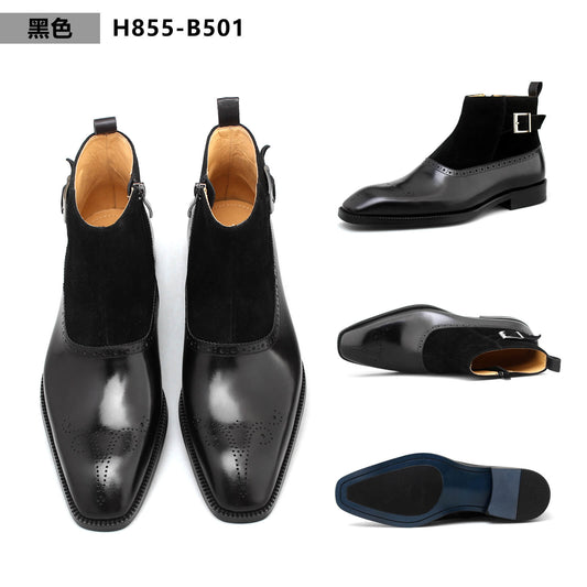 Sienna Buckle Black Boots