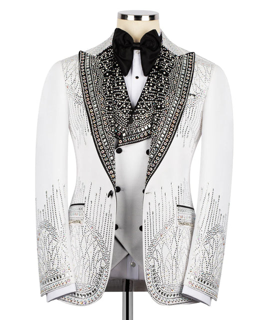 Silver Stone Embroidery Tuxedo