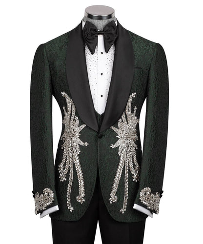 Silver on Emerald Tuxedo