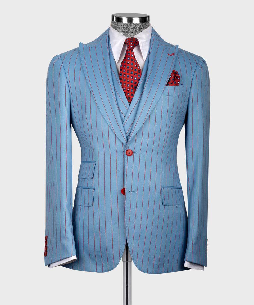 “Skyline Elegance” Pinstripe Suit
