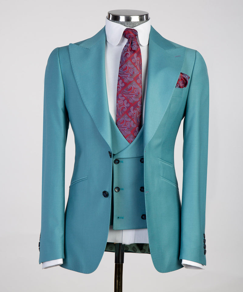 Three Piece Pastel Green Suit 