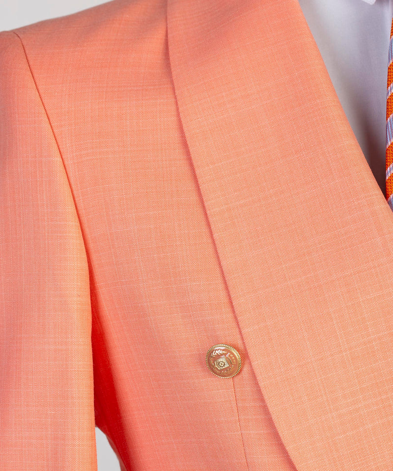 Three Piece Slim Fit Orange Suit