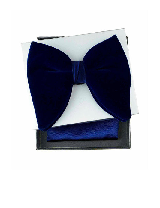 ROYAL BLUE VELVET BUTTERFLY BOW TIE