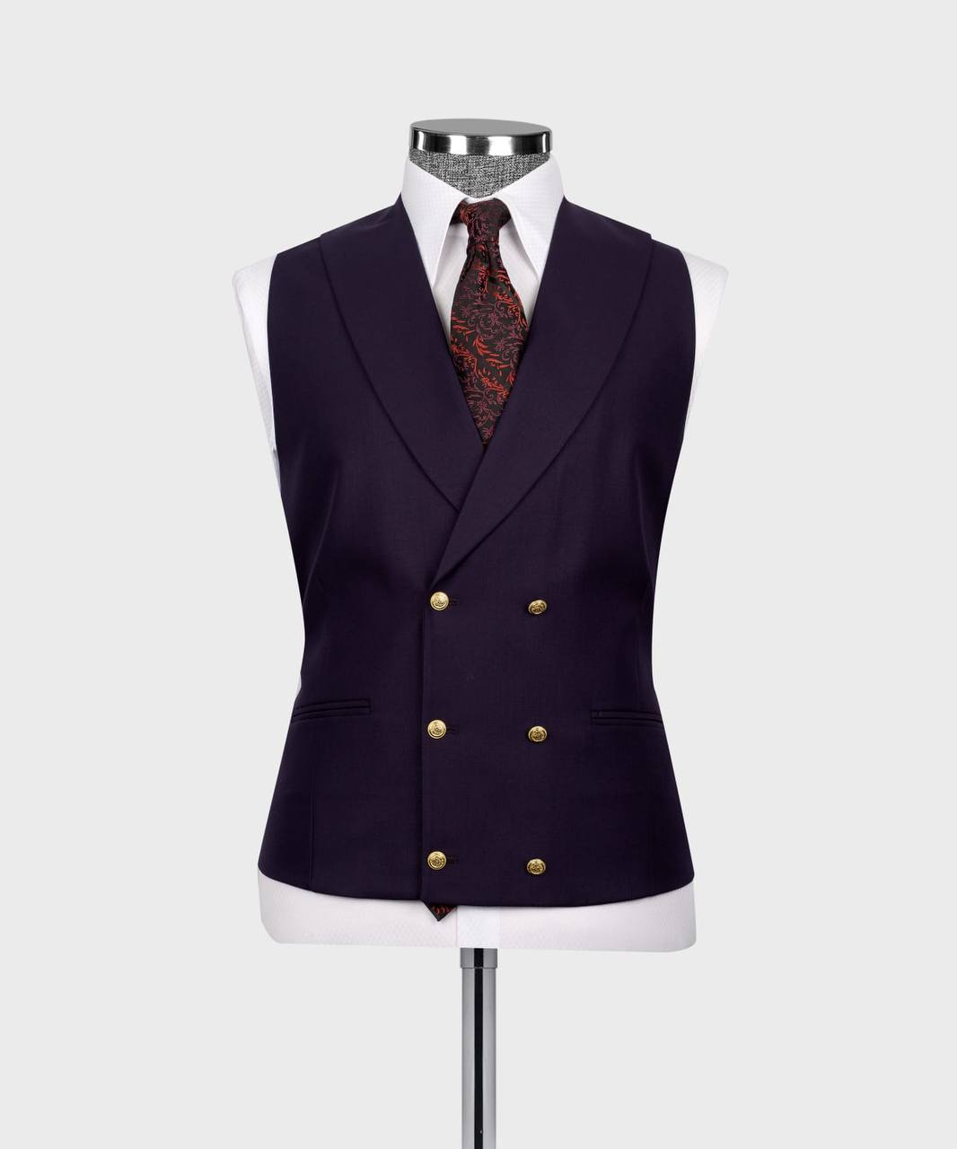 "Velvet Power" – Burgundy Double-Breasted Suit