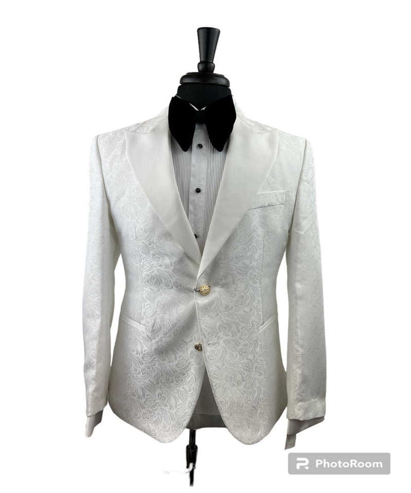 White Embroidery Tuxedo