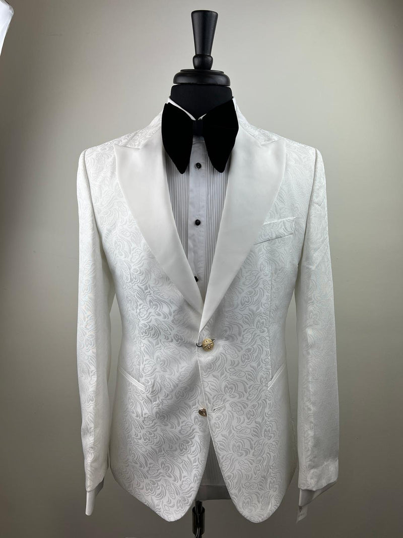 White Embroidery Tuxedo