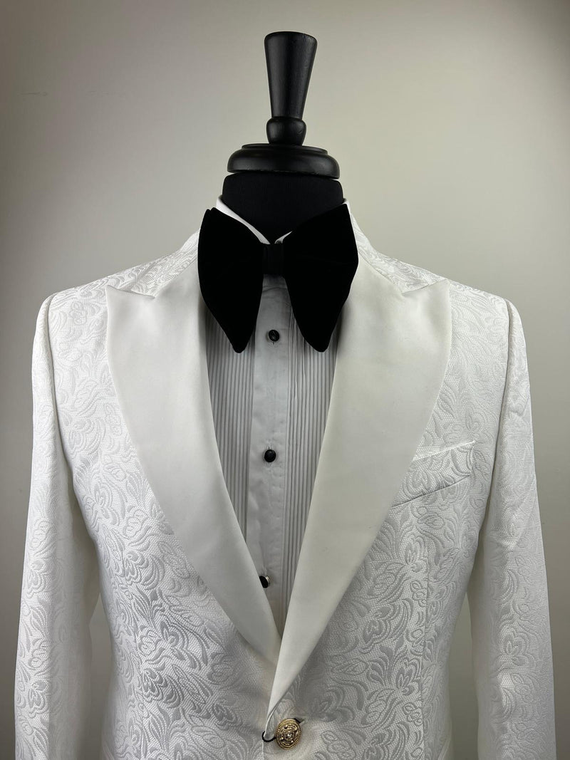 White Embroidery Tuxedo