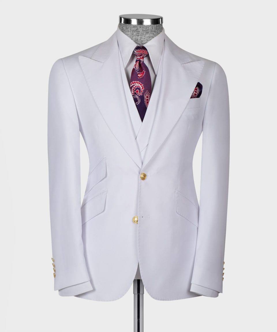 White Monarch Three-piece Suit
