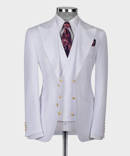 White Monarch Three-piece Suit
