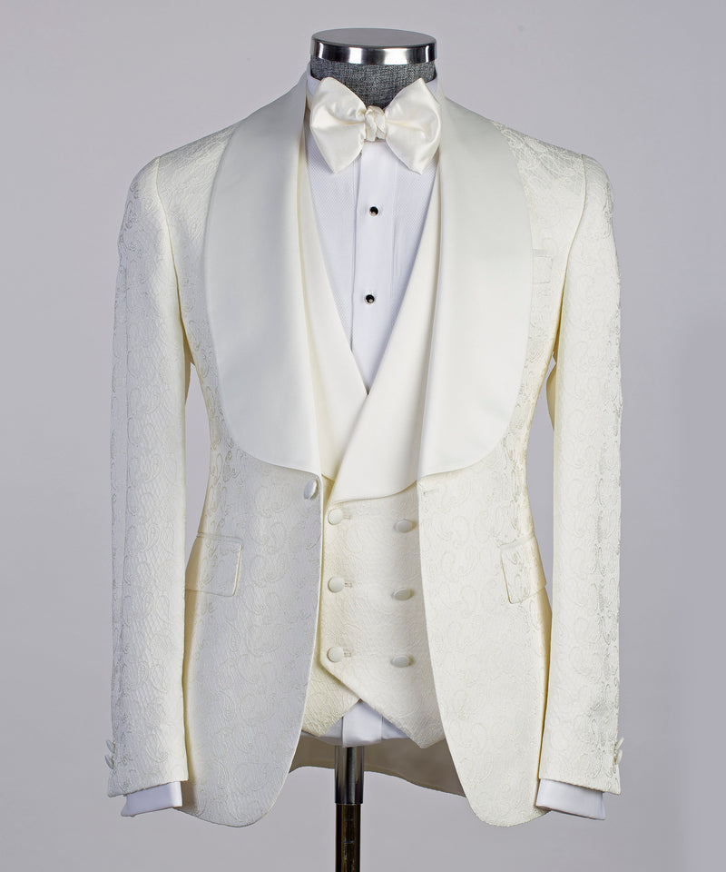 White 3 Piece Tuxedo For Men