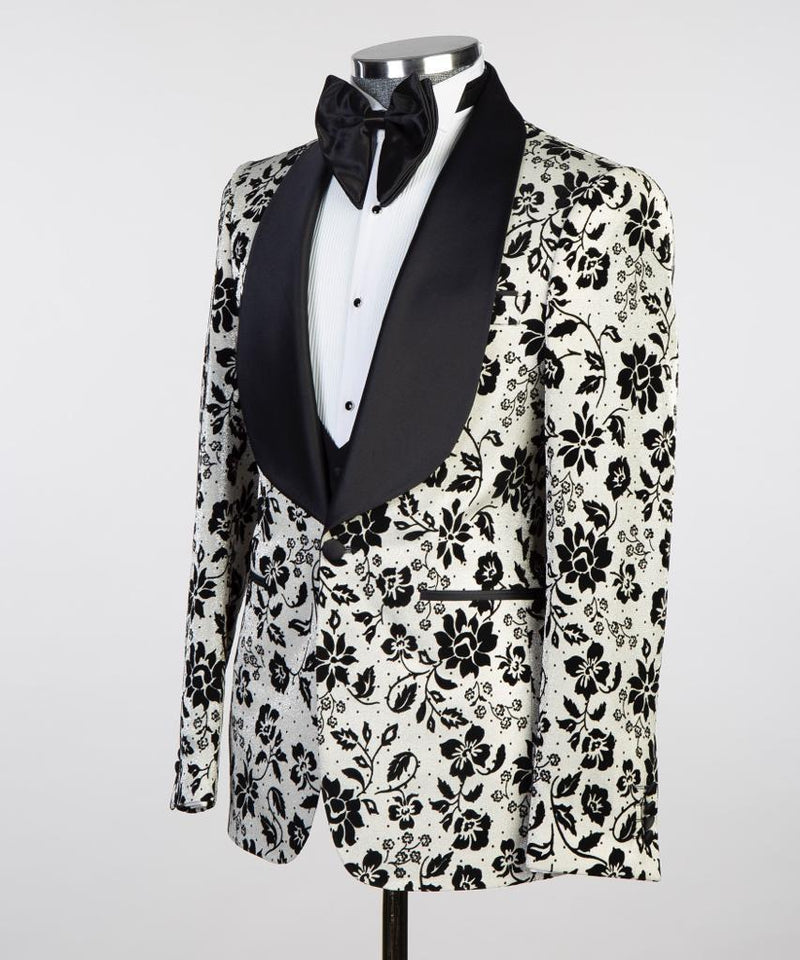 White Floral Tuxedo