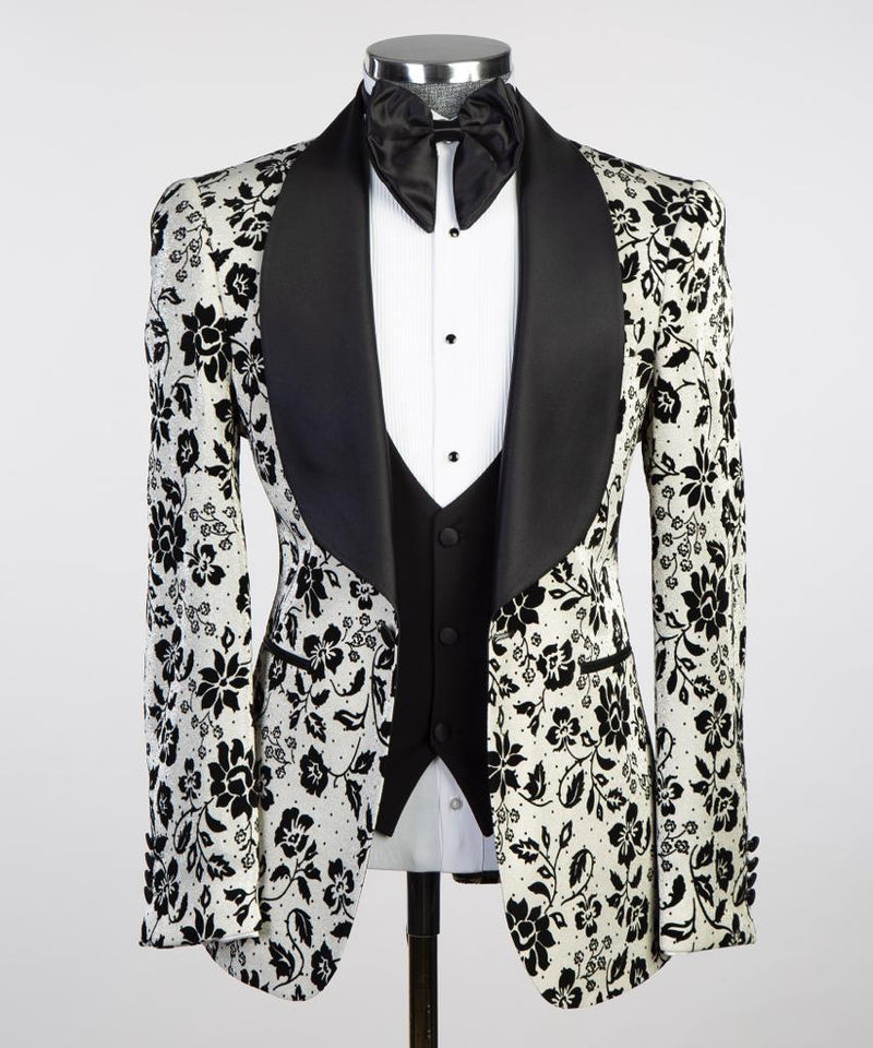 White Floral Tuxedo