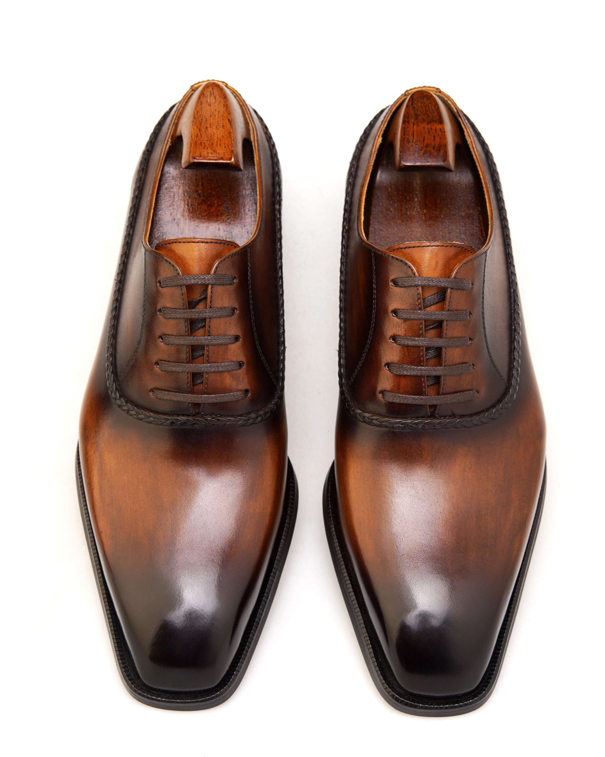 KOSS ATELIER Braided Balmoral Brown shoes with elegant design and polished finish for formal occasions