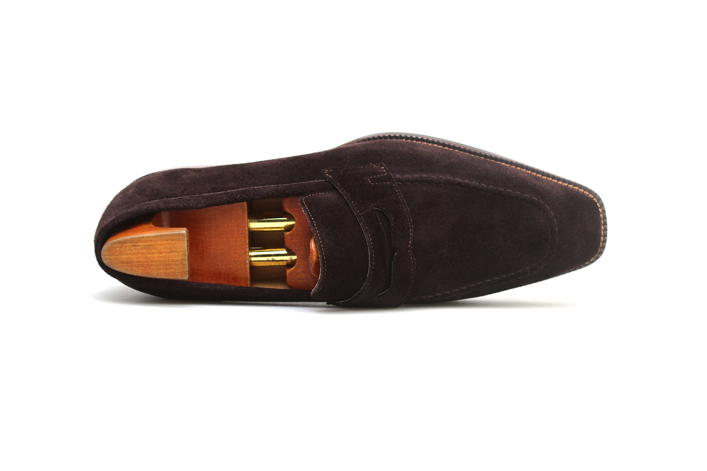 KOSS ATELIER Brown suede shoes with wood detail for a stylish and sophisticated look