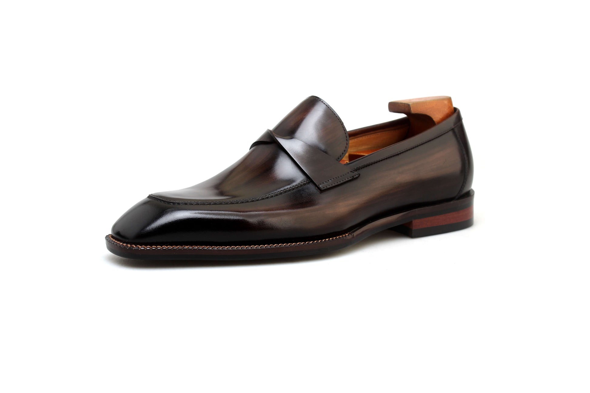 KOSS ATELIER formal brown loafers USA with sleek leather design for elegant occasions