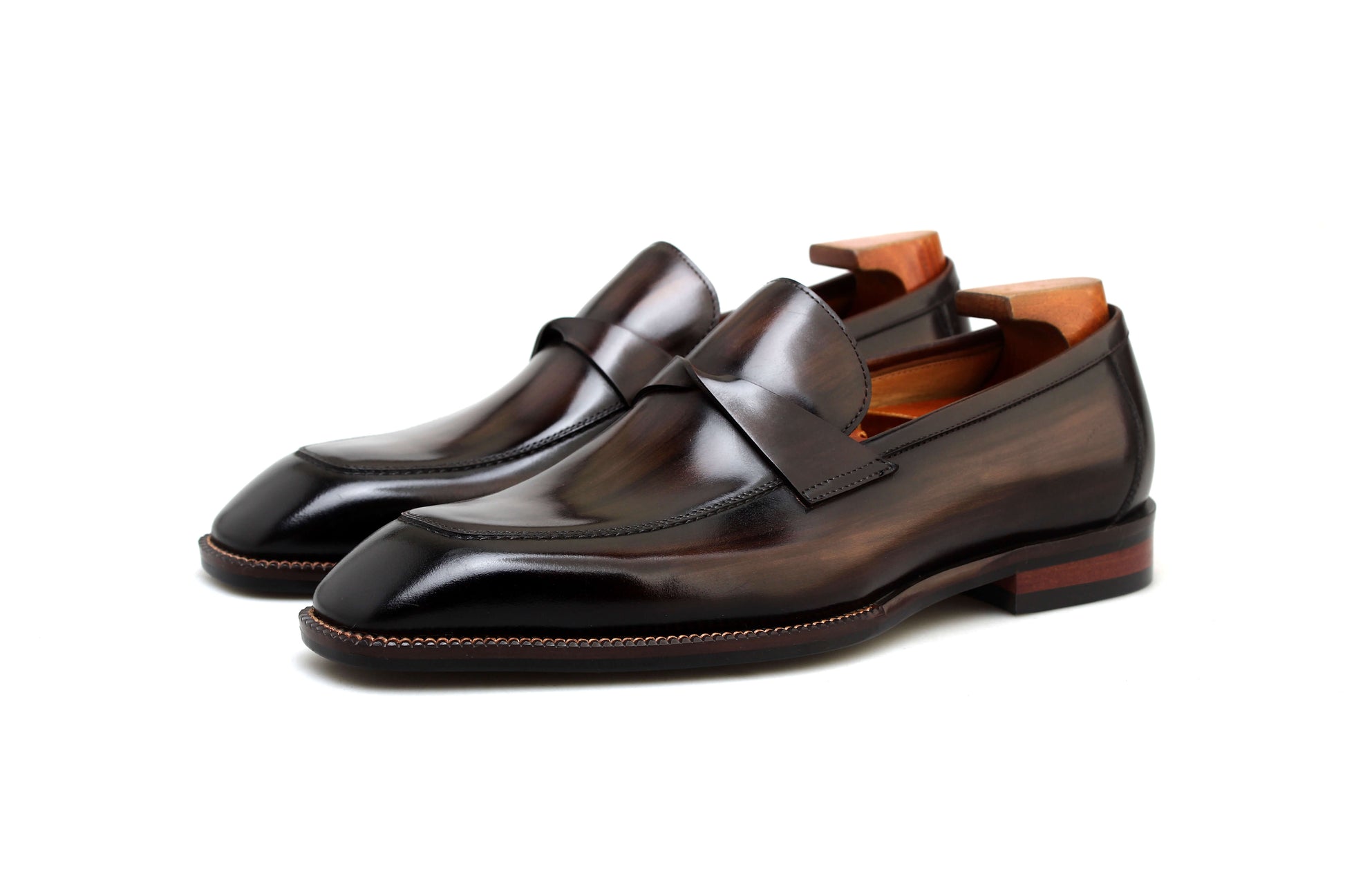 KOSS ATELIER formal brown loafers USA with sleek design and polished leather for elegant occasions
