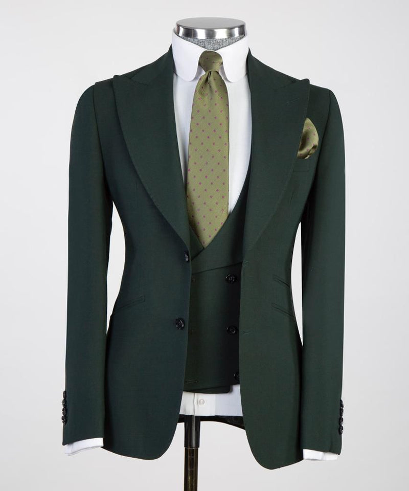 Men’s Three pieces Forest Green Suit