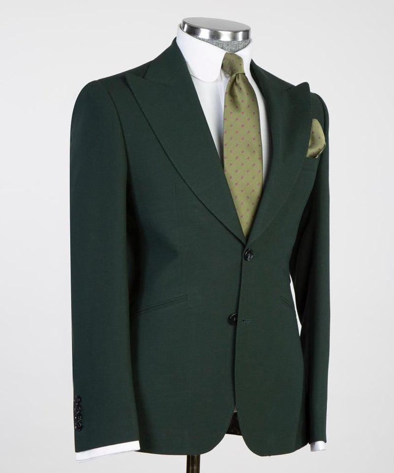 Men’s Three pieces Forest Green Suit