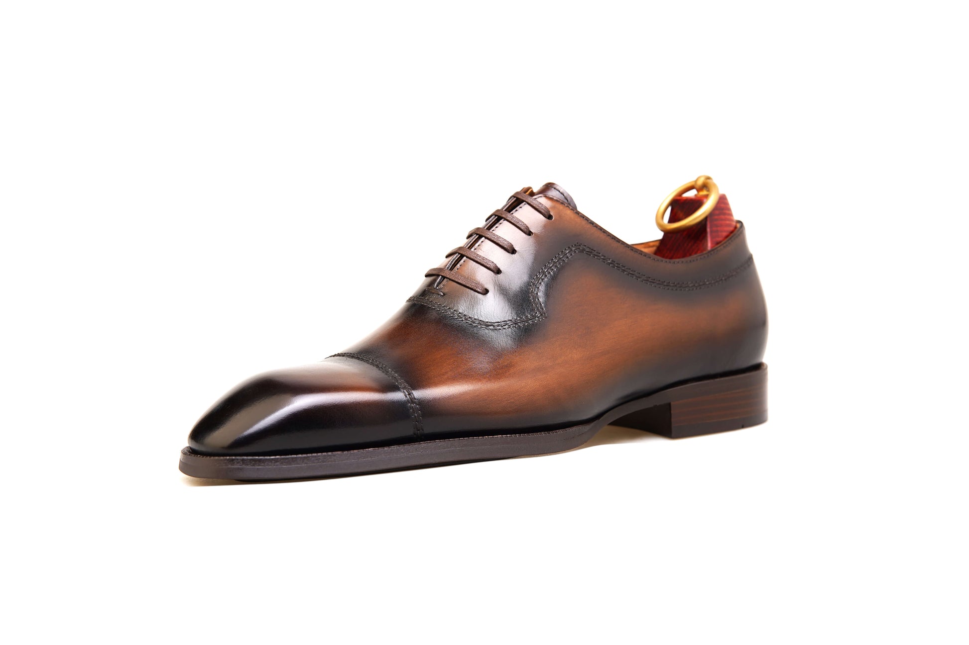 KOSS ATELIER Oxford brown shoes for men with polished leather and elegant design for formal occasions