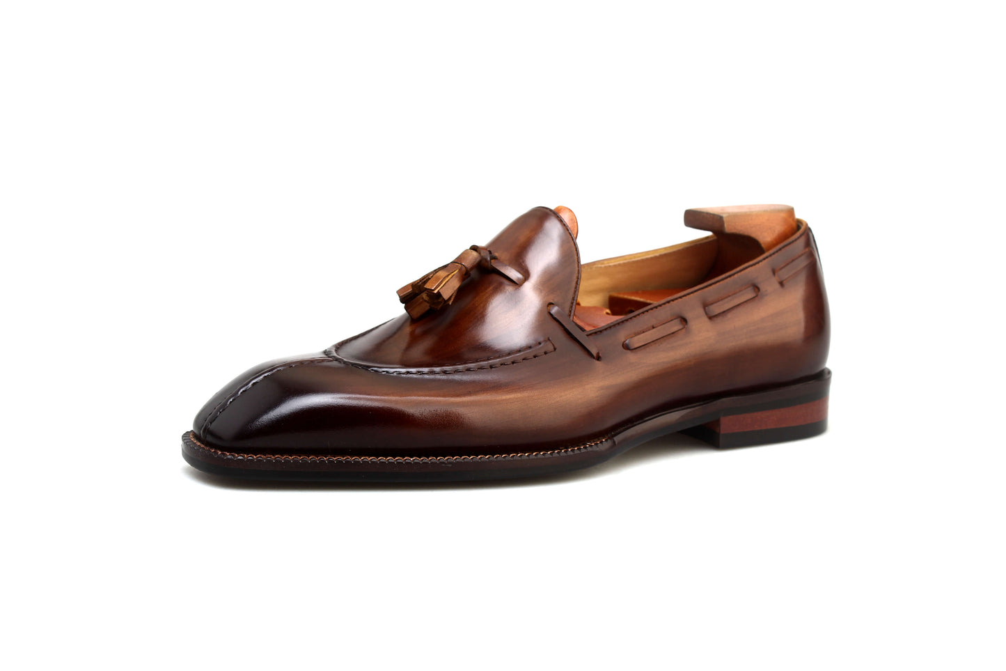 KOSS ATELIER premium brown loafer shoes crafted from high-quality leather with elegant detailing