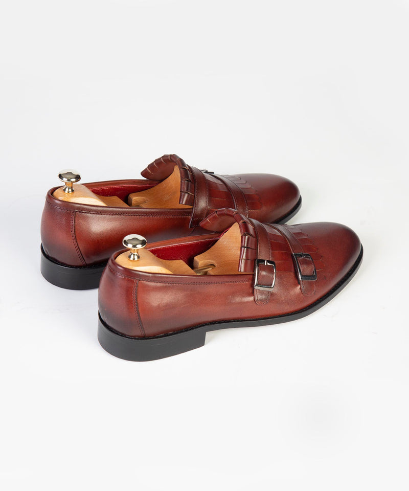 Monk leather loafers pair